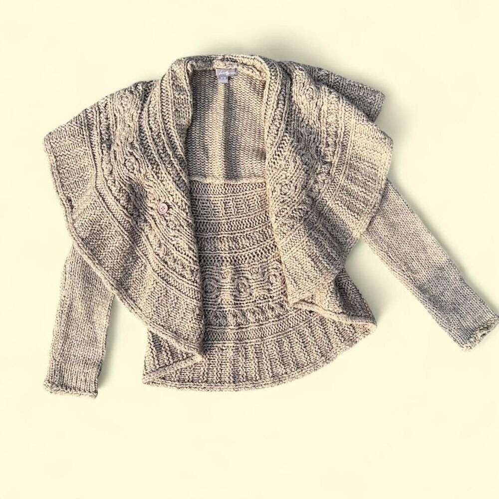 Y2K Chunky Knit Wool Cardigan Sweater B46